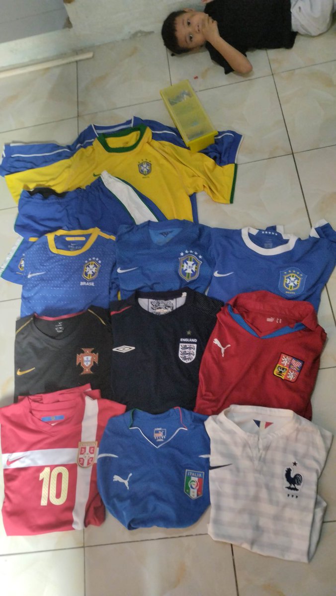 #Jersey4sale
Brasil biru 98 L 1,2
Brasil kuning 2000 L 1.000
Celana sold
Brasil 2011 L 500
2014 XL 500
2006 XL 600
Portugal L 800
Inggris XL 600
Ceko XL 500
Serbia sold
Italy XL 500
France sold
Wa 08990175666 <a href="/jerseycadangan/">Jersey Cadangan</a> <a href="/jerseysneil/">#lelangsneil</a> <a href="/MatminyaJersey_/">Matminya Jersey</a> <a href="/Jerseyforum/">The OG Indonesian Blokecore</a> <a href="/futebolre/">Futebol Originale</a>