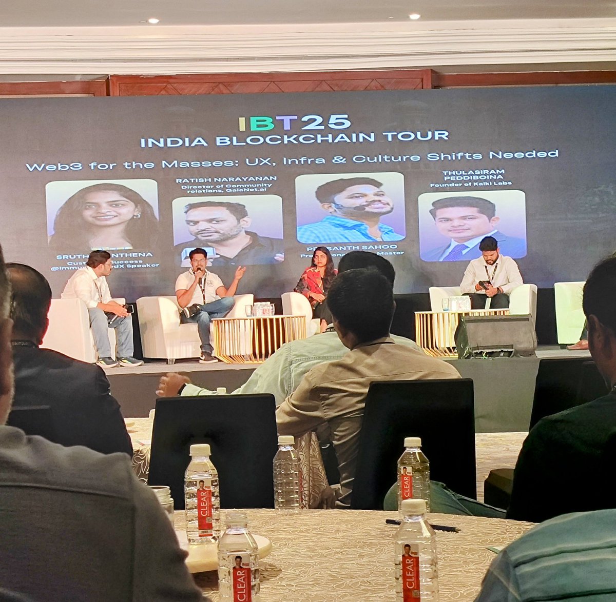 Y_SrinivasReddy's tweet photo. Had a great time at #IBT25 Hyderabad by @OctaloopHQ! 🔥
Loved the panel on “Web3 for the Masses: UX, Infra &amp; Culture Shifts Needed”-lots to reflect on around adoption, regulation &amp; decentralization.
Web3 is evolving fast, and it’s just the beginning. 🚀
#Web3 #IndiaBlockchainTour https://t.co/i7CJjjNXDp