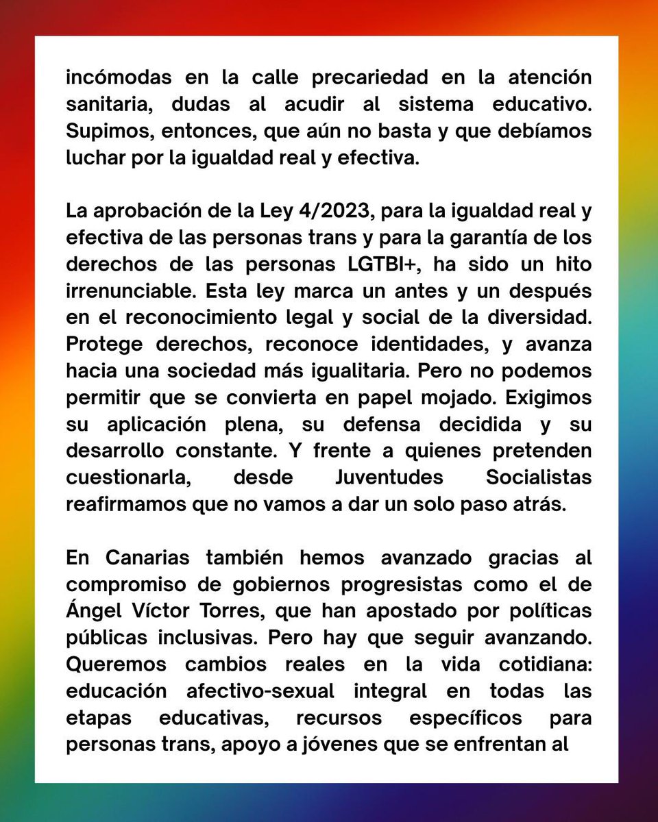 Juventudes Socialistas de Canarias tweet media