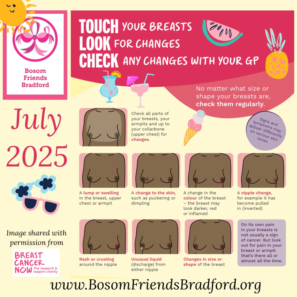 Pinch Punch, 1st of the month.
Time for your monthly #Breast check!
Whatever your age, size or shape it's important to get to know your 'normal' &amp; be #BreastAware
It's never too early to start checking your breasts
#BTHFT #BreastCancerAwareness #BreastCancer #BreastCheck