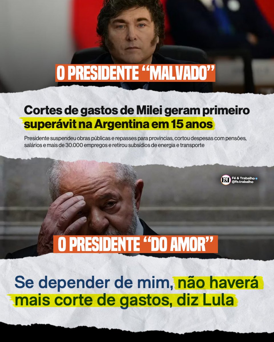 FeTrabalho1's tweet image. O problema do Brasil não é falta de dinheiro.
É excesso de governo, populismo e irresponsabilidade fiscal.
A conta sempre chega. E adivinha quem paga?
