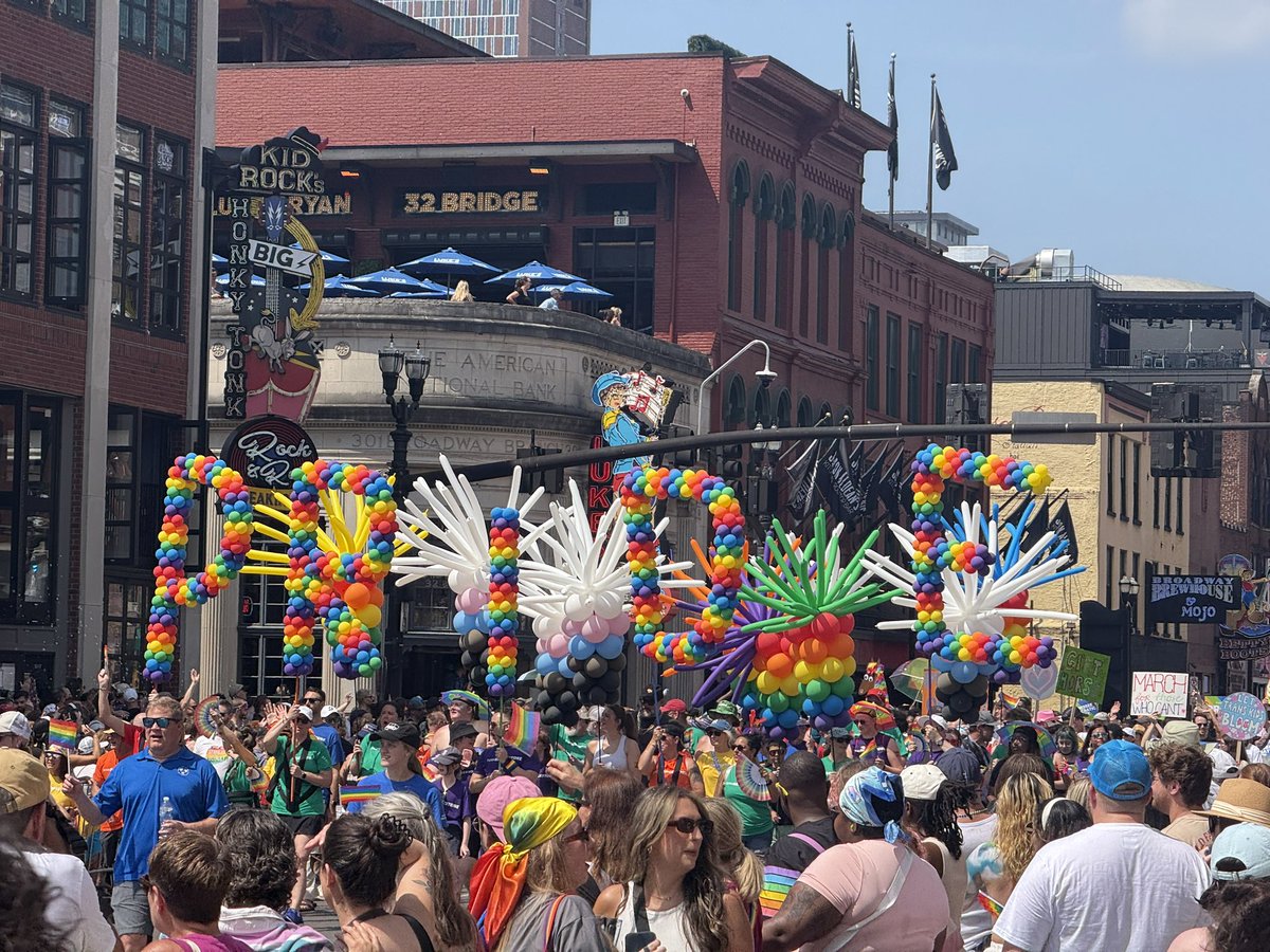 Bradford4D13's tweet photo. Still riding the rainbow wave from marching in the #NashvillePride parade 🌈✨ The love, the energy, the community—unforgettable. Proud to stand for equality, joy, and being unapologetically ourselves. 🏳️‍🌈 #Pride2025 #LoveIsLove https://t.co/Ei4qirM5q0