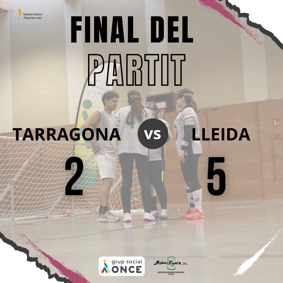 🥅FI DEL PARTIT!

TARRAGONA 2 - 5 LLEIDA 

Partit emocionant fins a l’últim segon!

A per l’últim partit del dia, demà seguim! 

#CampeonatDeCatalunyaGoalball