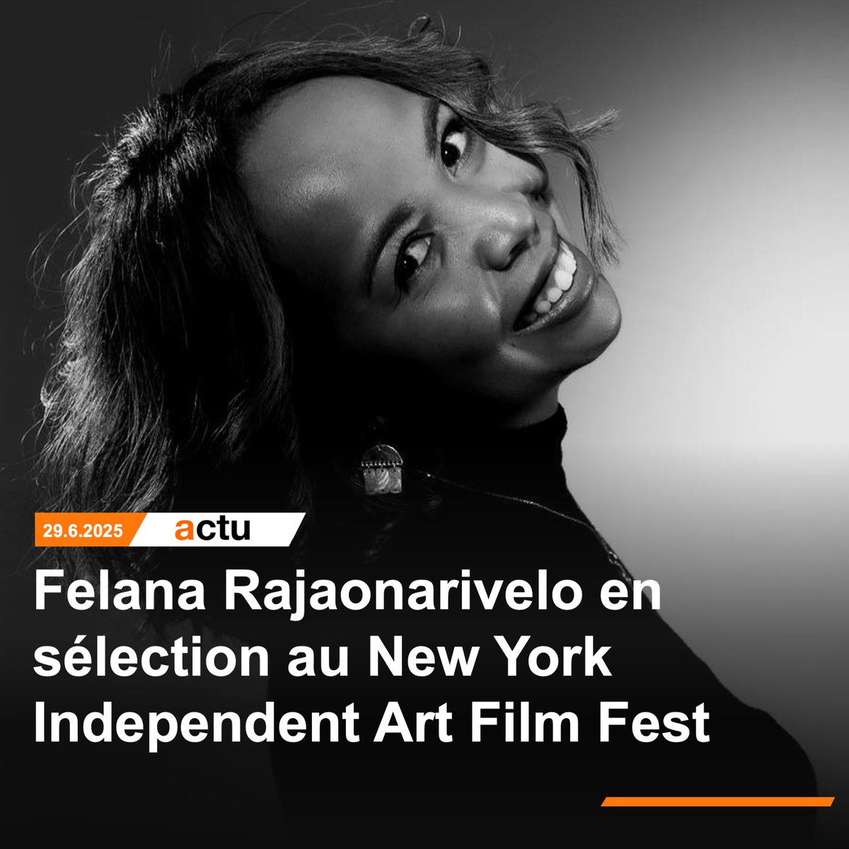 🔵 Le court-métrage documentaire Debout, réalisé par Felana Rajaonarivelo, figure parmi les films retenus pour l’édition 2025 du New York Independent Art Film Festival. En savoir plus : bit.ly/3WRvKbr