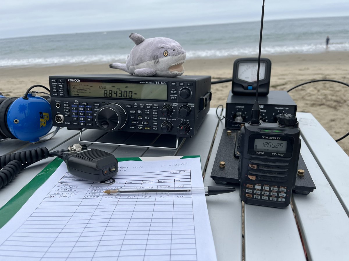 Killing time waiting for Field Day to start with a little aero monitoring.