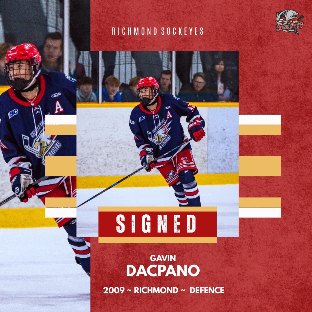 Signed!

We have signed Gavin Dacpano, 2009 Defence from Richmond!

Last year Gavin played GVC U17 scoring 22 points in 32 games + 68 pims. Gavin also AP’d in 2 games with us last year!

We are happy to add another homegrown player to the team! Welcome Gavin!

#richmondsockeyes