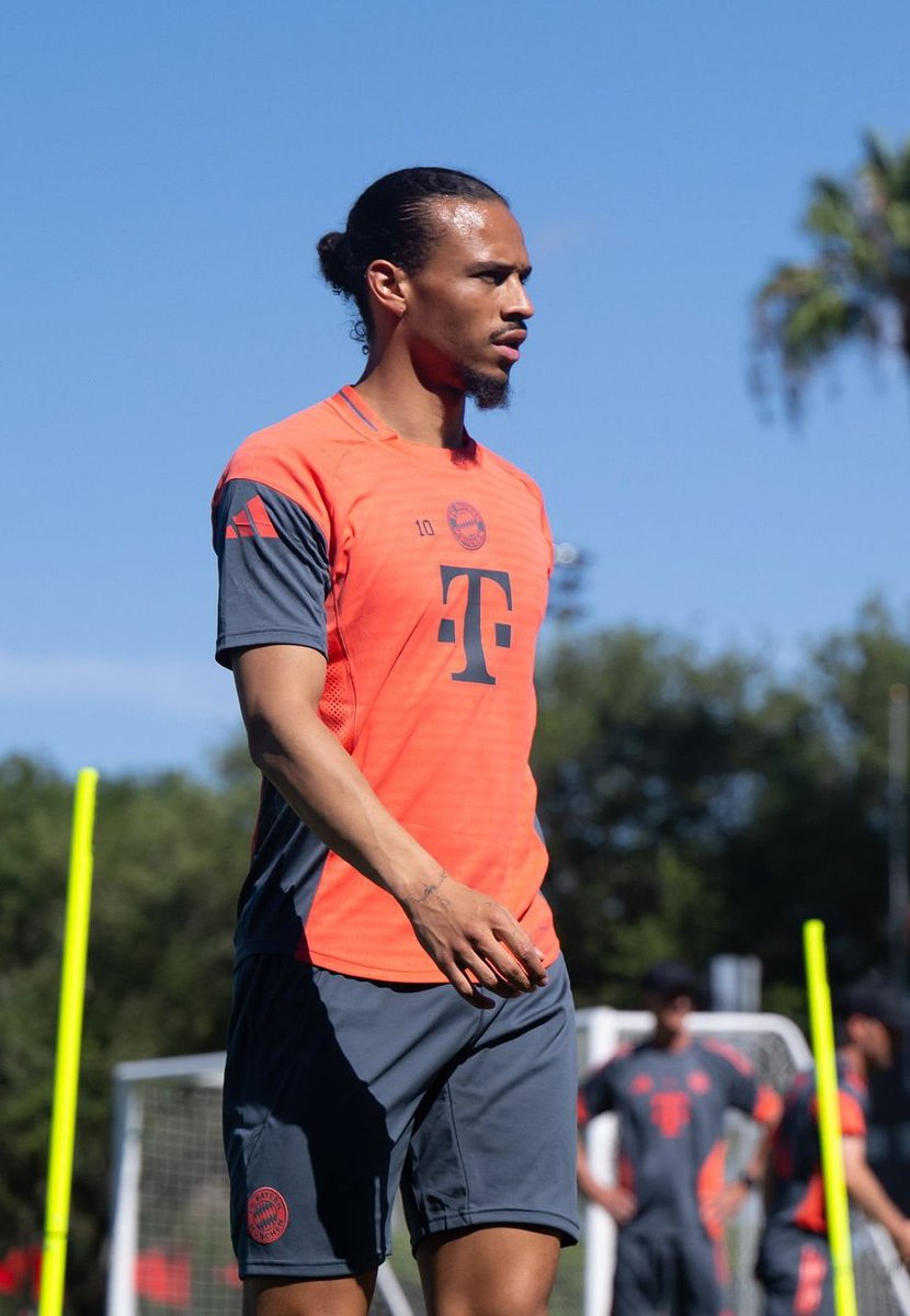 Leroy Sané, Bayern Münih ile son antrenmanına çıktı.