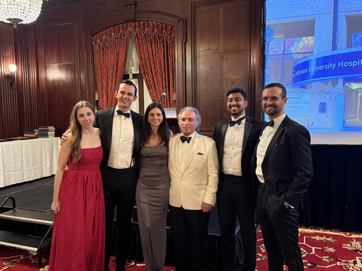 StavTjoumakaris's tweet image. A proud night celebrating our graduating Neurosurgery Chiefs @ariamahtabfar Lucas Philipp, Elias Atallah & fellows — the future of our field is in great hands. We also honored @rhrosenwasser legacy whose leadership shaped @TJUHNeurosurg into a national leader. @TJUHospital