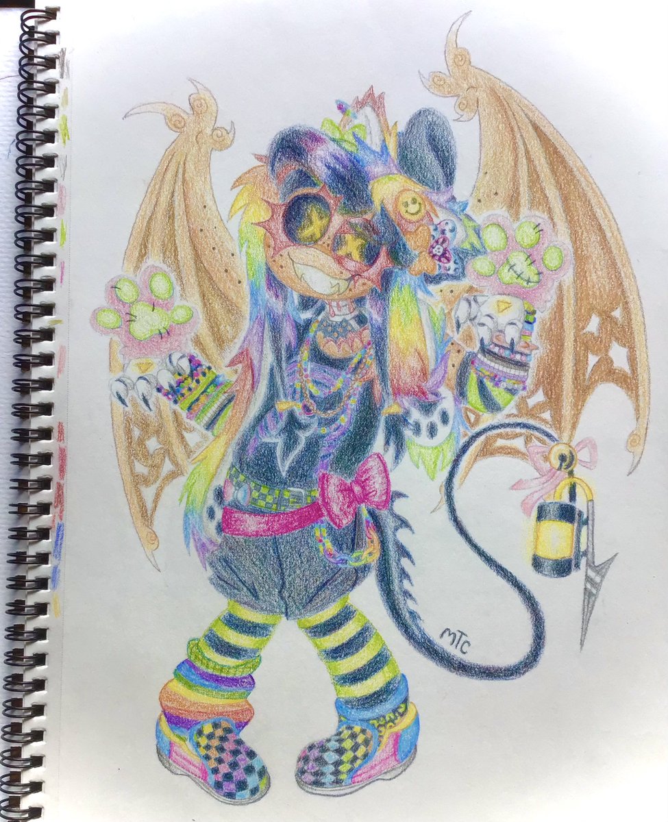 felt like drawing cyn in one of my outfits :P ft. my color testing on the side of the page lol