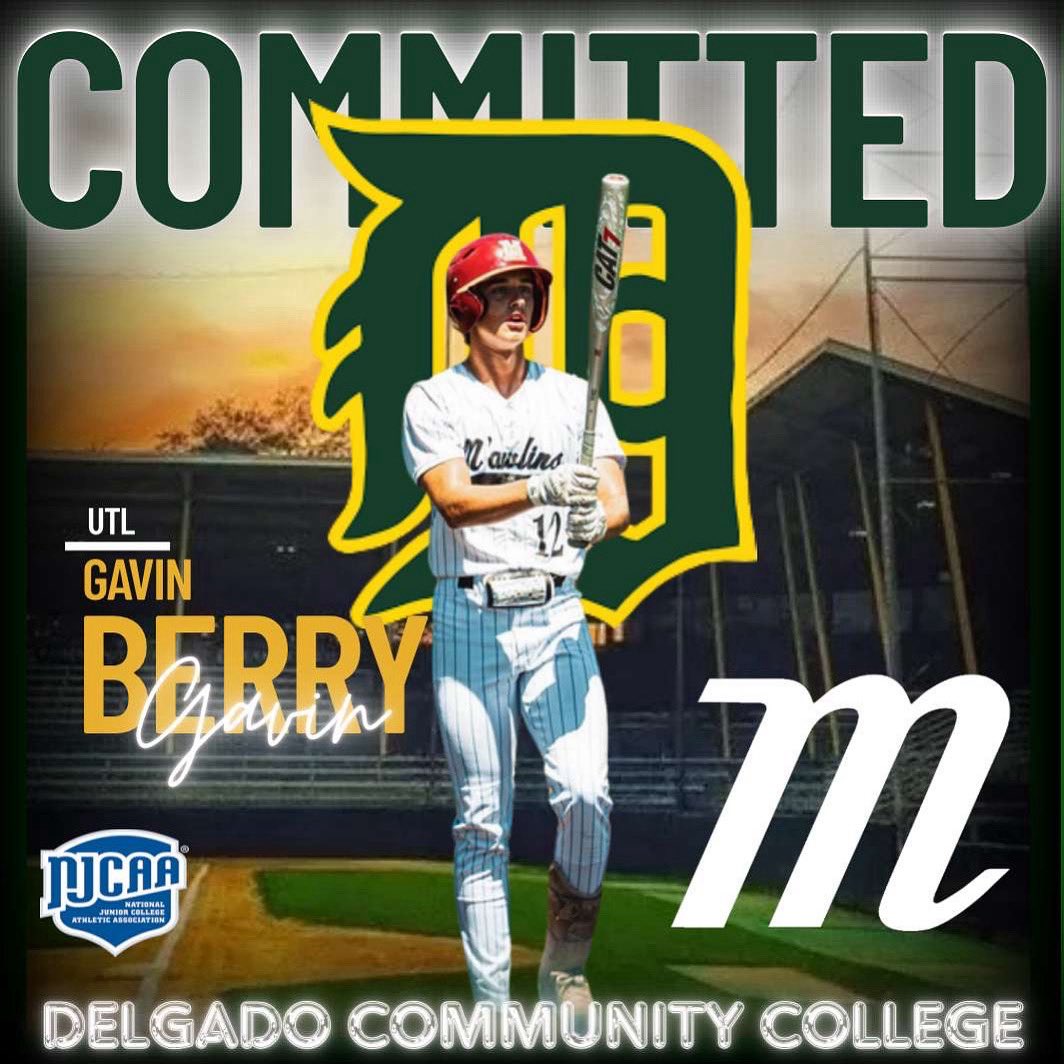 Gavin_Berry15's tweet image. I am extremely excited and blessed to announce that I will be continuing my academic and athletic career at Delgado Community College. Thank you to all of my family members, coaches, and everyone else who has helped me along my journey to get me to where I am.
Fins up🫶🏼🐬 #agtg
