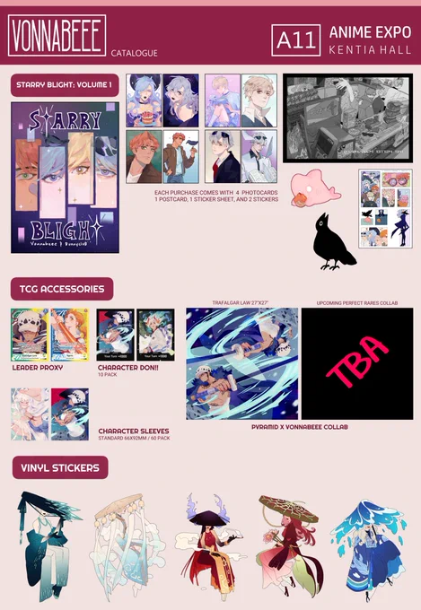 VONNABEEE #AX2025 CATALOGUE Come by and visit me and Kel at AX Table A11! We've got a new book and some freebies to go with it, along with new TCG accessories! We hope you'll come by, say hi, and shoot the breeze! [1/2] #AX2025ArtistAlley #AXArtistAlley2025