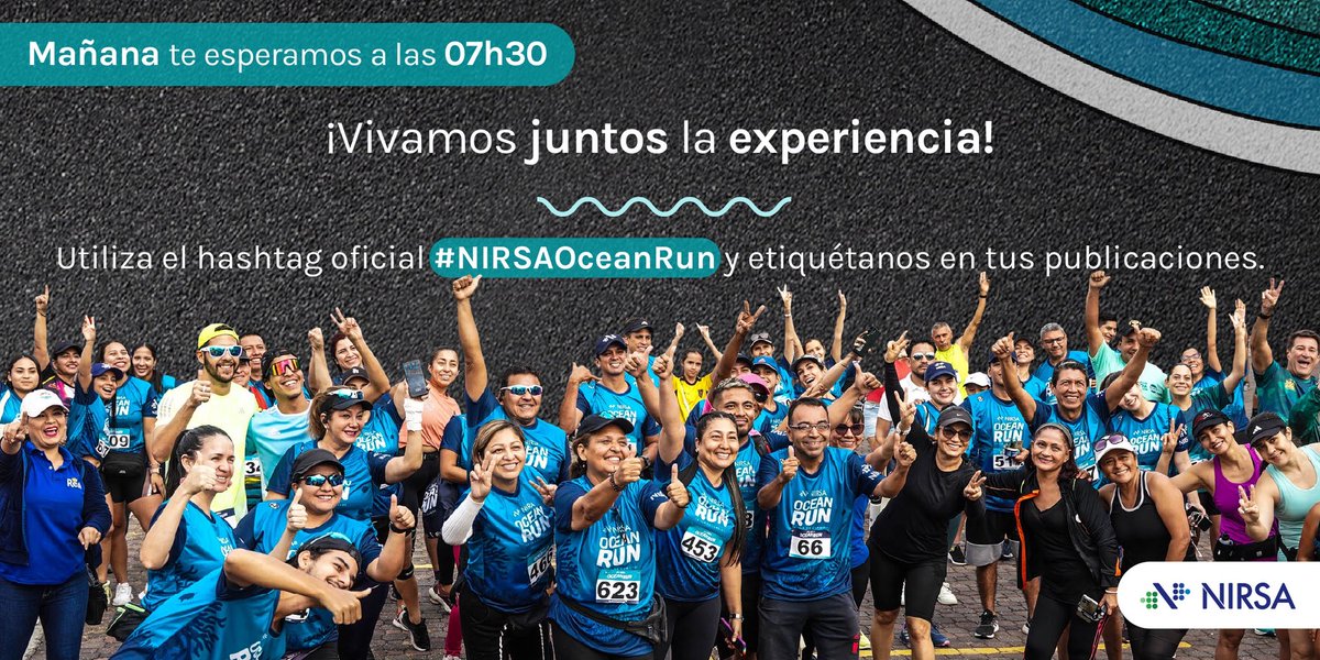 ¡Ya casi llega el momento que estábamos esperando! 🙌 Te esperamos mañana a las 07h30 en la ESPOL para correr por nuestros océanos 🌊 y por un futuro más sostenible.

📸 No olvides usar el hashtag #NIRSAOceanRun y etiquetarnos en tus publicaciones.