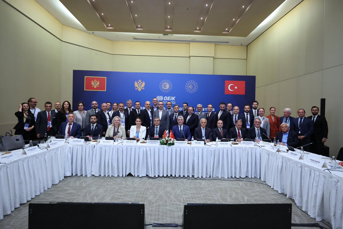 NailOlpak's tweet photo. We held Türkiye-Montenegro Roundtable Meeting with @ticaret Minister @omerbolatTR, honorable ministers of Montenegro, our deputy ministers, consul general, @deikint Business Council Chair and business representatives.

@FilipRadulovic_ @SlavenRadunovic #MayaVukiçeviç @majda_adzovic @mustuzcu @UABakanligi @ofatihsayan @bayramakg

#BusinessDiplomacy