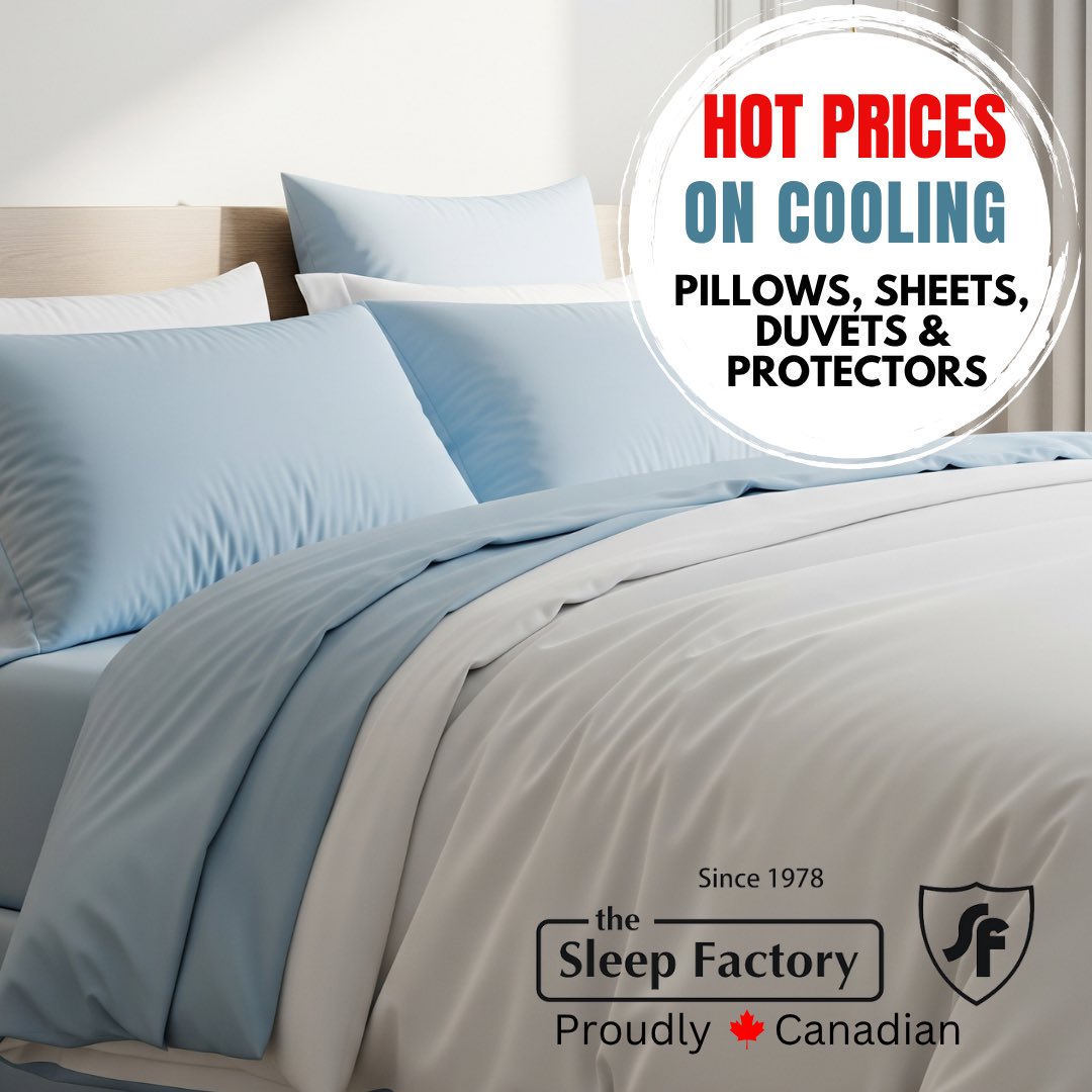 Feeling hot🔥? Don’t sweat it ❄️
Summer is here &amp; the temps are rising, but you don’t have 🌡️
From #coolingmattresses to #pillows, #protectors &amp; #bedsheets, we have what you need to beat the heat while you sleep😴 Stay cool, stay comfortable, shop our bestselling cooling products