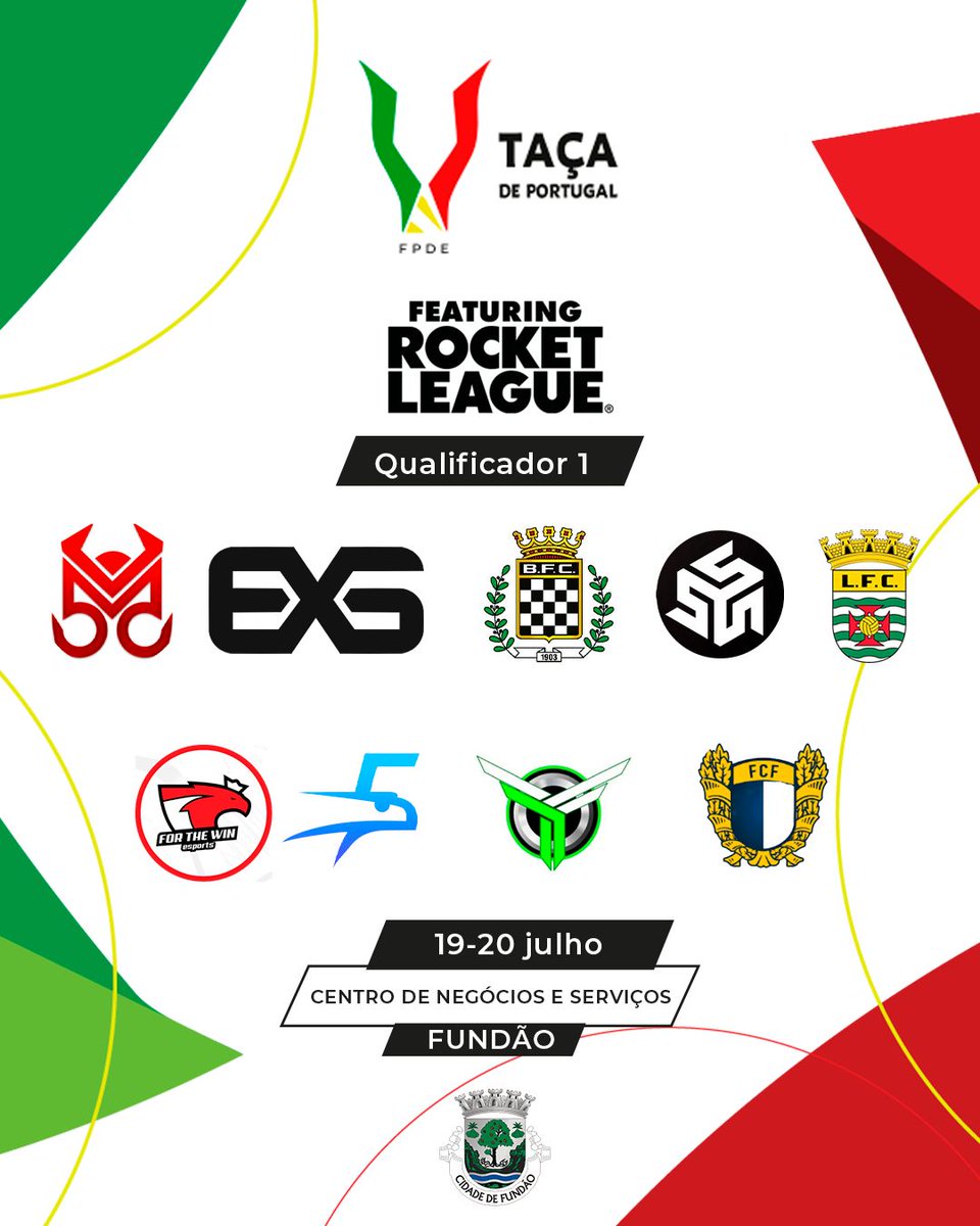 Federação Portuguesa de Esports (@fpdeoficial) on Twitter photo 🏆 Taça de Portugal 2025 - Rocket League - Qualificador 1 🌟
As primeiras equipas apuradas para os playoffs no dia 06/07 são:
🌟 <a href="/5M_Esports/">5M ESPORTS</a>
🌟 <a href="/str1veesports/">Str1ve eSports</a>
🌟 <a href="/exsadggoficial/">EXSAD</a>
🌟 <a href="/famaesports/">FC Famalicão Esports</a>
Amanhã, decorre o 2º qualificador às 15h!
🤝 Queremos agradecer a participação 🏆 Taça de Portugal 2025 - Rocket League - Qualificador 1 🌟
As primeiras equipas apuradas para os playoffs no dia 06/07 são:
🌟 <a href="/5M_Esports/">5M ESPORTS</a>
🌟 <a href="/str1veesports/">Str1ve eSports</a>
🌟 <a href="/exsadggoficial/">EXSAD</a>
🌟 <a href="/famaesports/">FC Famalicão Esports</a>
Amanhã, decorre o 2º qualificador às 15h!
🤝 Queremos agradecer a participação