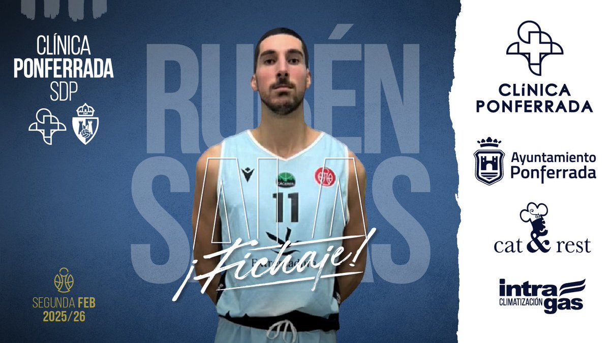 🚨 Mercado #SegundaFEB: Rubén Salas añade versatilidad al juego interior del Clínica Ponferrada <a href="/baloncestoSDP/">Clínica Ponferrada SDP</a> 

▶️ Llega procedente del <a href="/Caceres_Basket/">CacerEsBasket</a> 

🗓️ 2003 | 📏 2,07 m.
⛹️‍♂️ Ala pívot | 🌍 Español

📝 Más información ⬇
feb.es/2025/6/28/balo…