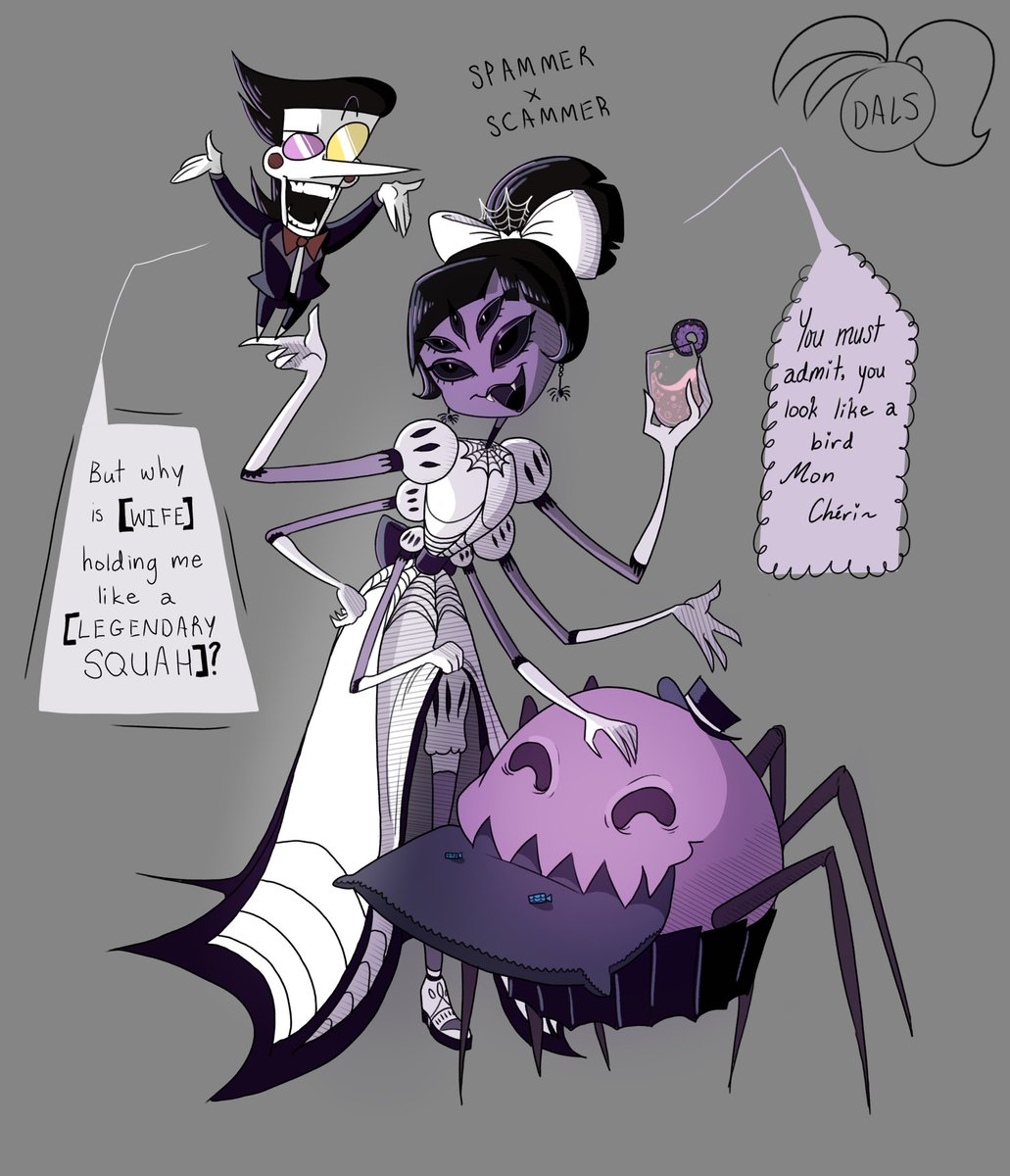 Saw this ship in a fun gartic phone video. I had to draw out a scenario between the spammer and scammer.

youtu.be/byyoGHCtHos?si…

#undertale #DELTARUNE #spamton #muffet #muffetxspamton #garticphone #art #wedding #drawing #tobyfox