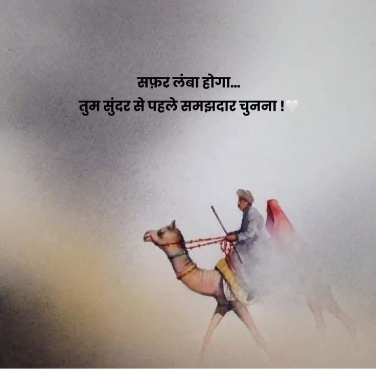 सफ़र लंबा होगा...
 तुम सुंदर से पहले समझदार चुनना !