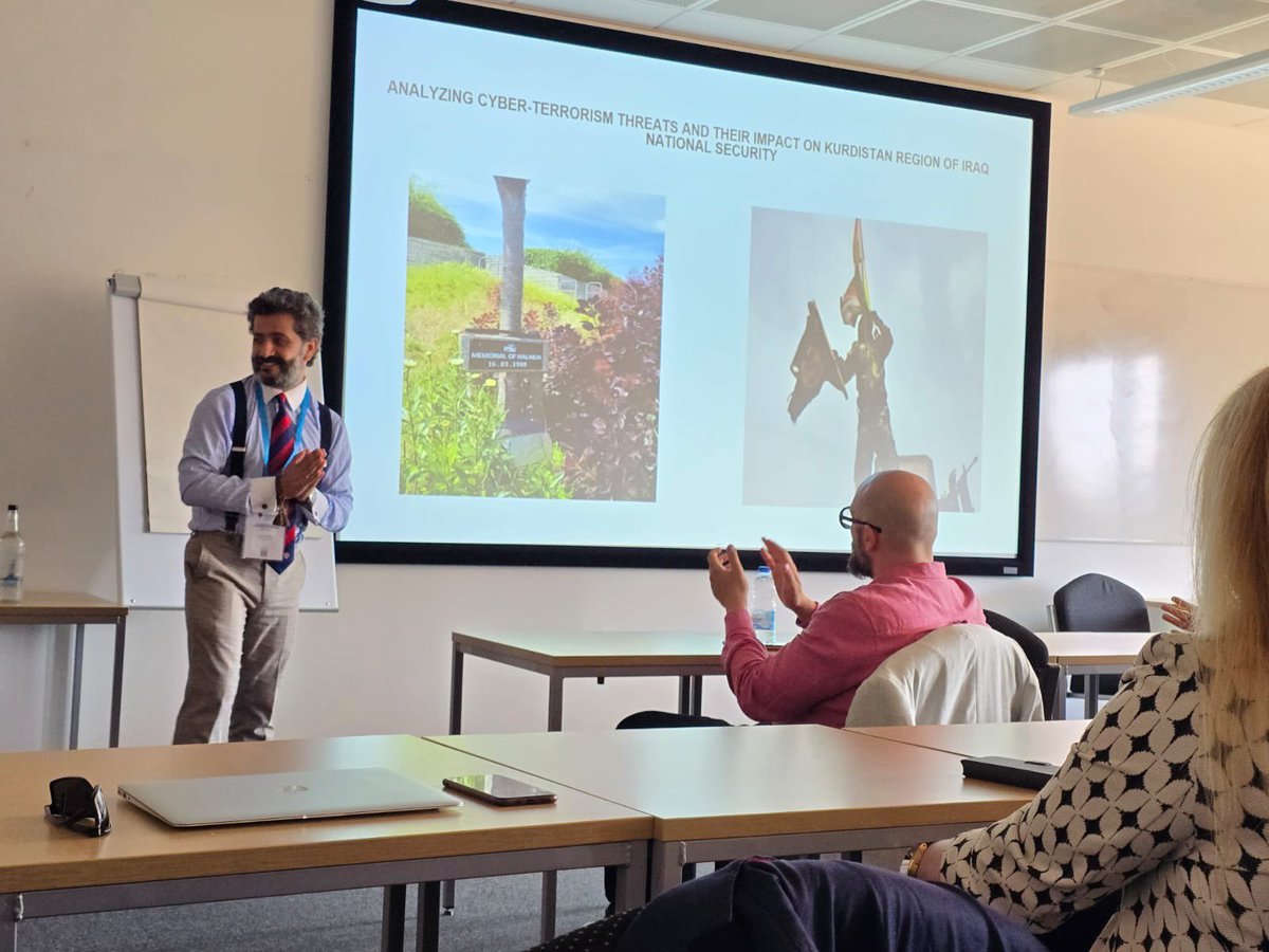 Saman Omar (@samanomar_ns) on Twitter photo Cyber terrorism threats in Kurdistan was my latest academic paper & presented at 14th <a href="/uop_ccec/">Centre for Cybercrime and Economic Crime</a> conference - UK 18-19 June 2025 ,
Study indicated <a href="/Kurdistan/">Kurdistan Regional Government</a> current strategies to combat cyber terrorism are insufficient , recommend a multidimensional strategy to mitigate Cyber terrorism threats in Kurdistan was my latest academic paper & presented at 14th <a href="/uop_ccec/">Centre for Cybercrime and Economic Crime</a> conference - UK 18-19 June 2025 ,
Study indicated <a href="/Kurdistan/">Kurdistan Regional Government</a> current strategies to combat cyber terrorism are insufficient , recommend a multidimensional strategy to mitigate