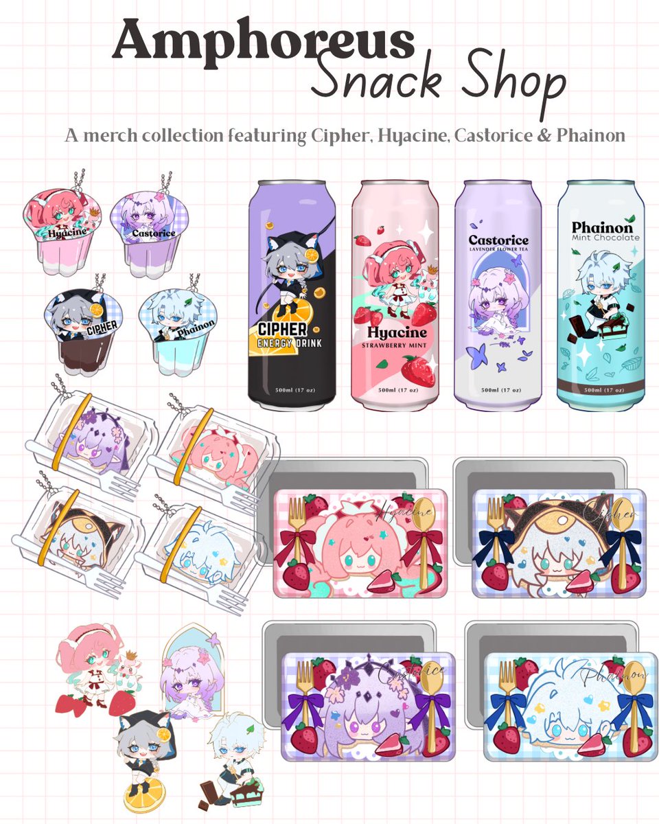 Working on the samples for my small project🌸 it's a collection of amphoreus merch! They will be up on Kickstarter, signups for notifications would help me gather interest!  ^^ #HonkaiStarRail