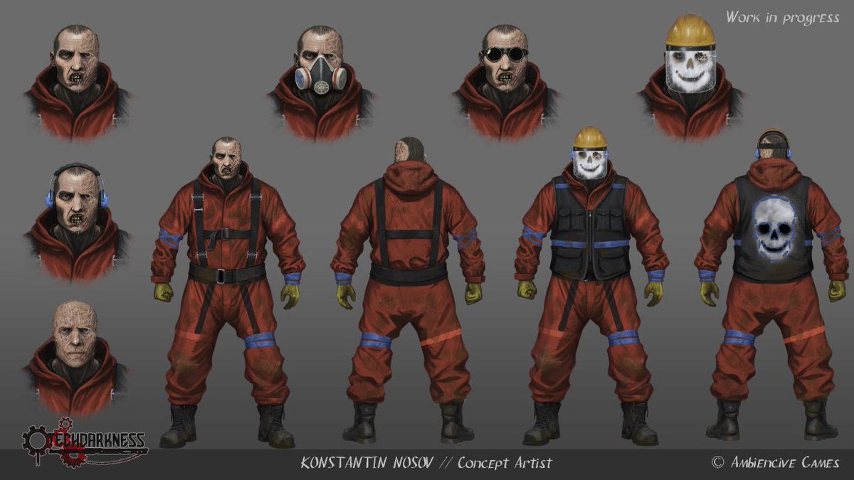 Technodar1kness's tweet photo. Concept Art of a modern security guard in work overalls. For many years he has been keeping order at his facility, which remains a secret.

#art #ue5 #screenshotsaturday #indiegame #indiedev #indie #indiegamedev #conceptart #gamedevelopment https://t.co/0dmPeNowsh
