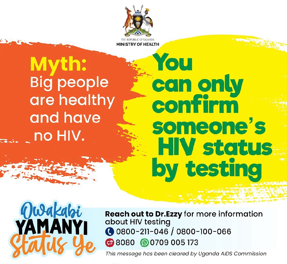 UHOPInitiative's tweet photo. Appearance doesn’t matter when it comes to HIV. 
The only way to know your status is by testing.

#EndAIDS2030Ug 
@NACOINDIA 
@MinofHealthUG https://t.co/xO1N2y9TRt