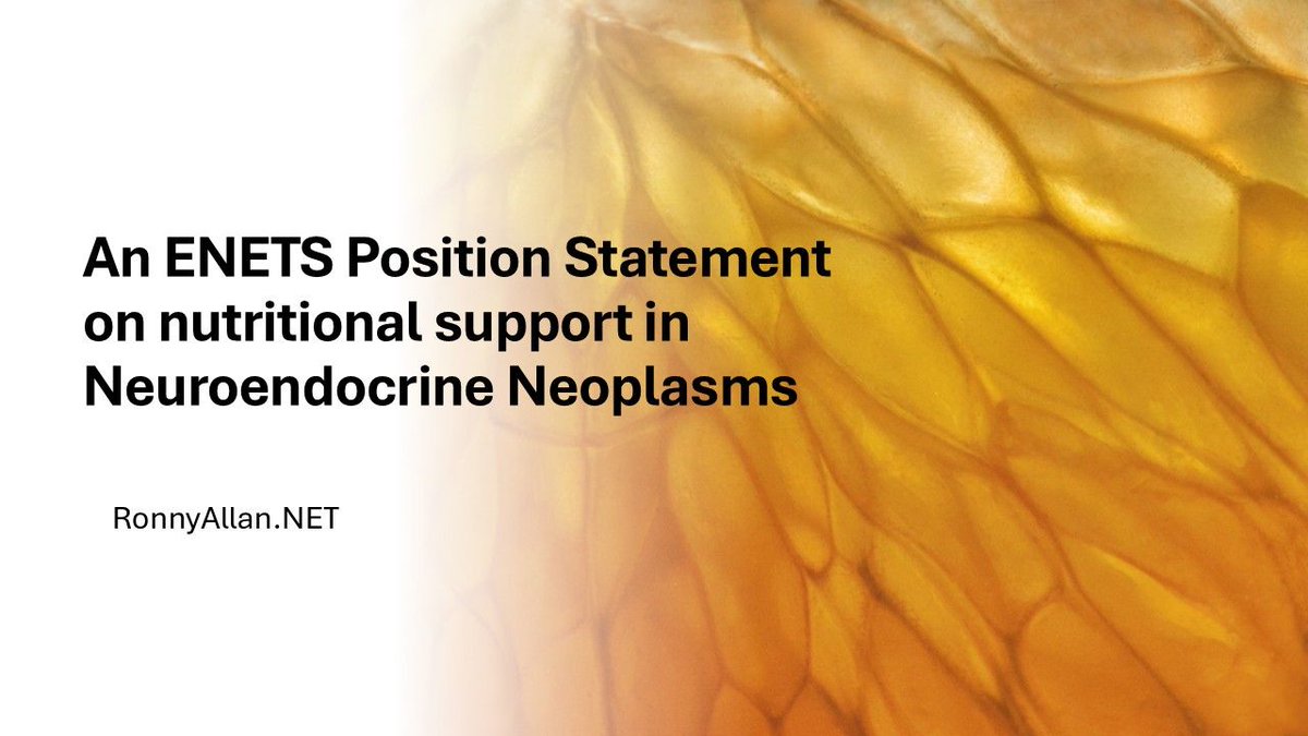 An ENETS Position Statement on nutritional support in Neuroendocrine Neoplasms buff.ly/ePLJ0mj