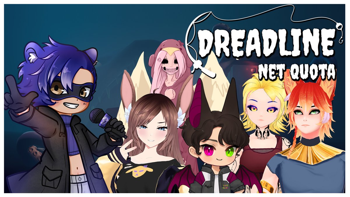 Tomorrow at 6pm!!

Me, <a href="/Varidetta/">Vari Vtober 🌠🪐</a> , <a href="/SquishiSunshine/">JessTheSunSlime</a>  , <a href="/Batstry/">Pastry</a> , <a href="/richutihi/">Richu</a> and <a href="/lost__IV/">𓆩 𐕣 𓆪</a>  will be play <a href="/ManaBrigade/">ManaBrigade</a> 's Dreadline net quota over at my channel!

Come watch us fish while avoid the horrors of the sea!