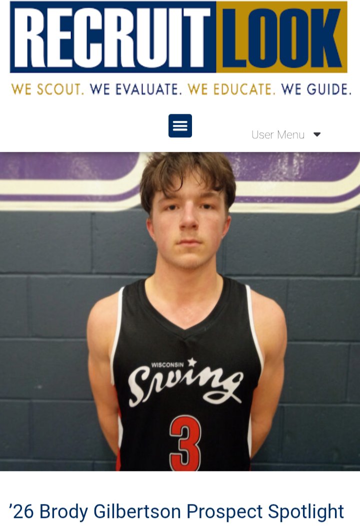#ProspectSpotlight

2026
Brody Gilbertson 
6'4
CG
Wisconsin Rapids
AAU: Wisconsin Swing 

#RLHoops | #RLHoopsWI

🔗 recruitlook.com/26-brody-gilbe…