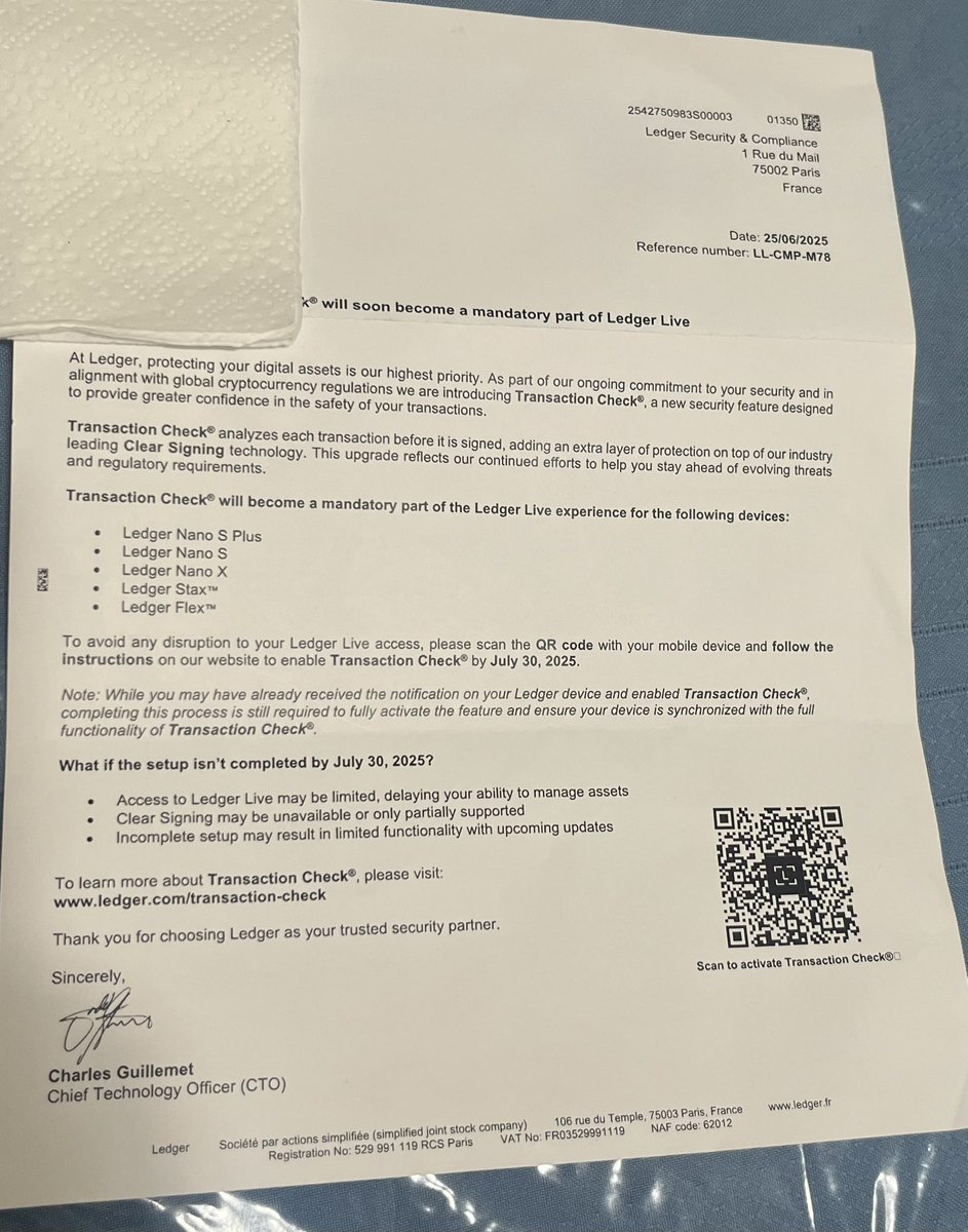 KevinBrathwaite's tweet photo. @Ledger did you send this, is this legit? The QR code link asked for my seed phrase, which is a hell no!! https://t.co/CaPIX2w1k1