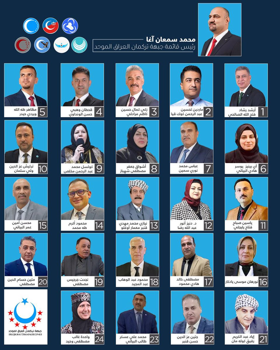 Birleşik Irak Türkmenleri Cephesi listemiz ile seçimlere katılıyoruz.

Milletimizi temsil edecek olan ve kutlu yola atılan tüm adaylarımıza başarılar dileriz.