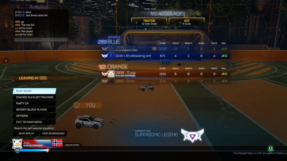 Its time to start a rebellion. Imma waste every ddosers time by scoring a lot of goals and not skipping replays