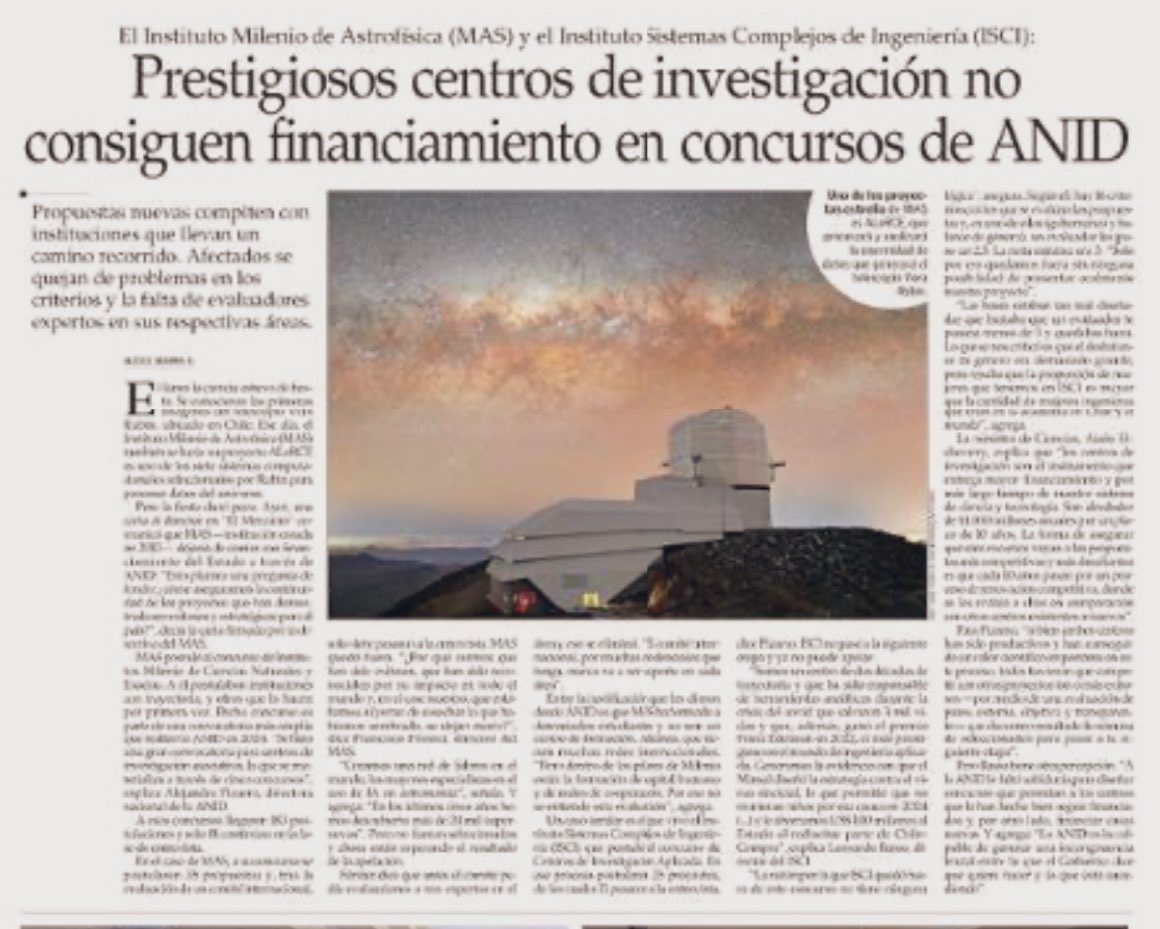 Arturo Navarro Ceardi (@info_navarro) on Twitter photo Un Centro que escruta el universo y otro que salva vidas no consiguen financiación pública. <a href="/LeoBassoSotz/">Leonardo Basso</a> Un Centro que escruta el universo y otro que salva vidas no consiguen financiación pública. <a href="/LeoBassoSotz/">Leonardo Basso</a>