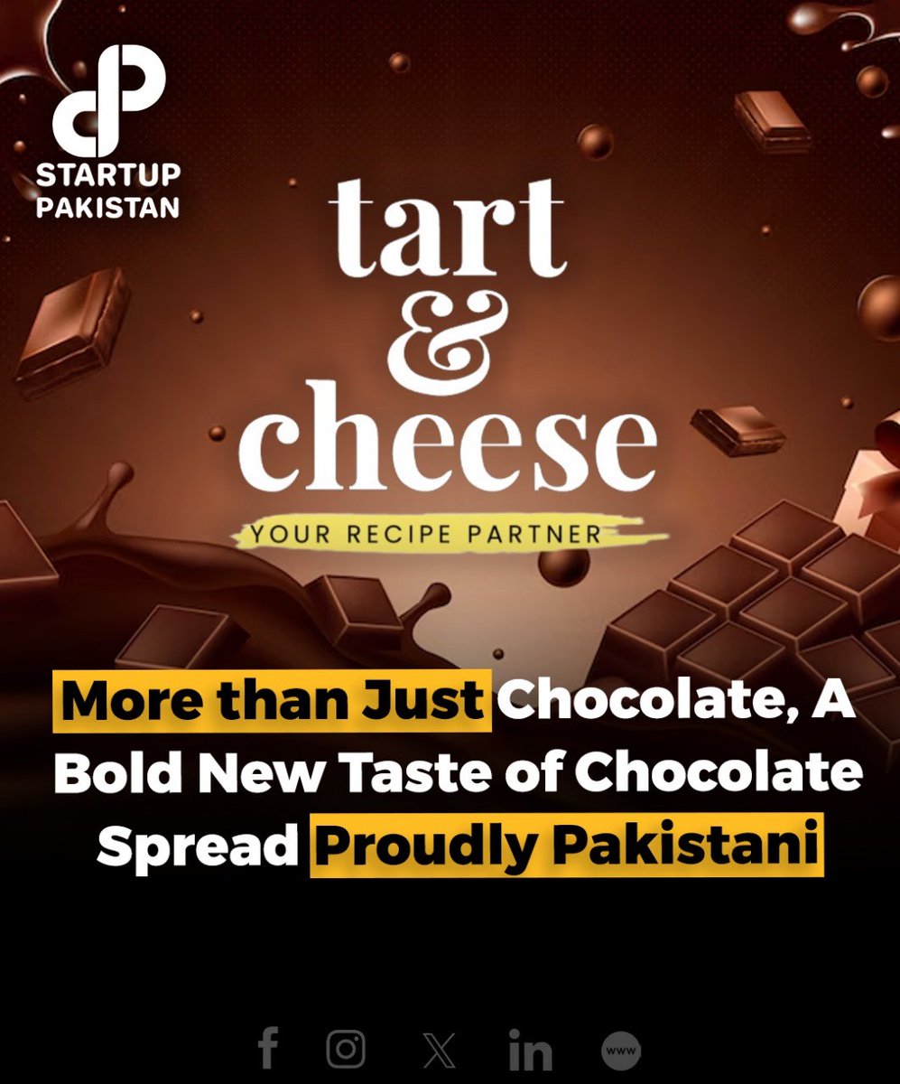 PakStartup's tweet photo. Tart & Cheese is changing how Pakistan bakes, one jar at a time. Proudly made in Pakistan, their premium spreadable chocolate is crafted from a special recipe using 100% pure, hygienic and Halal ingredients.
#TartAndCheese #MadeInPakistan #HalalBaking https://t.co/7uBIeHyOu8