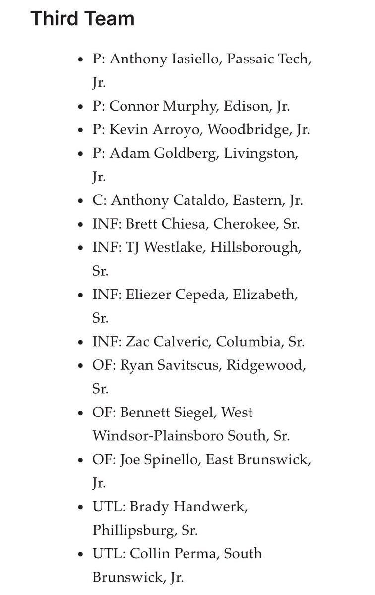 Woodbridge HS Baseball (@barronbaseball_) on Twitter photo ‼️All Group 4‼️
🔔Gavin Slicner (2nd Team)
🔔Kevin Arroyo (3rd Team)
Congratulations on Great Junior Seasons !
#BarronsBaseball #WeAreBarrons #RingTheBelll <a href="/BarronsSports/">WHS Athletics</a> ‼️All Group 4‼️
🔔Gavin Slicner (2nd Team)
🔔Kevin Arroyo (3rd Team)
Congratulations on Great Junior Seasons !
#BarronsBaseball #WeAreBarrons #RingTheBelll <a href="/BarronsSports/">WHS Athletics</a>