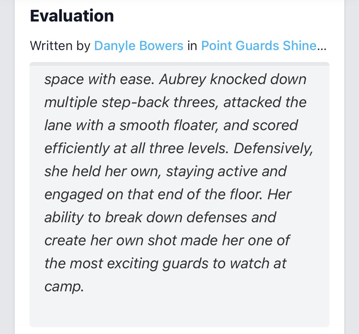 Aubrey_Hiller's tweet photo. Thank you @pgh_Danyle  so much for the write up.  @FerrisWBBall camp was a great way to wrap up our June b-ball schedule. 
@Jpkatona
@MImystics https://t.co/wUEIMf88cH