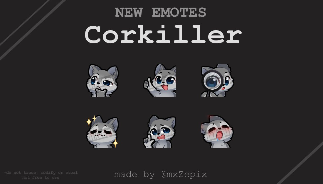 mxZepix's tweet photo. new emotes for @Corkiller3 💚
#twitchemotes https://t.co/q0QJEL3wBe