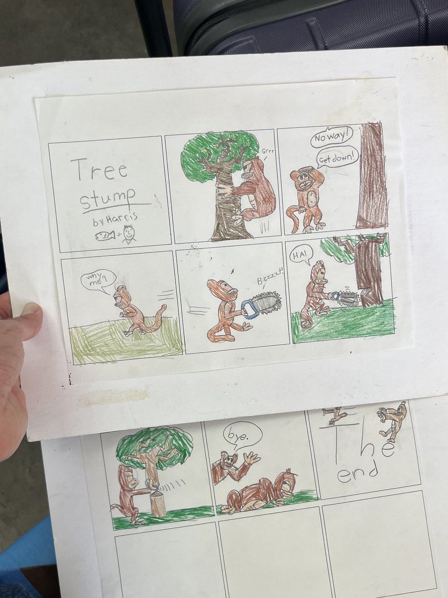 My dad found evidence I’ve been drawing monkey comics since the early days