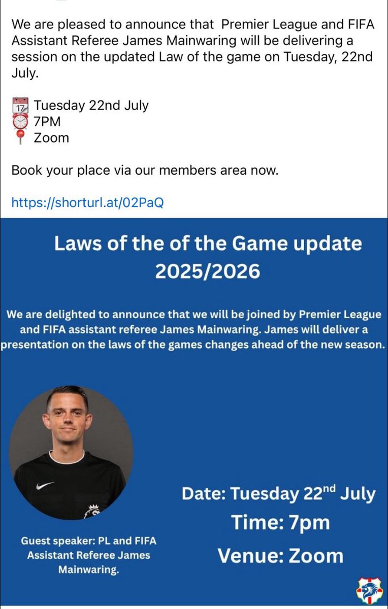 TelfordReferees's tweet photo. Not to be missed!! https://t.co/1LsdlXT8QQ