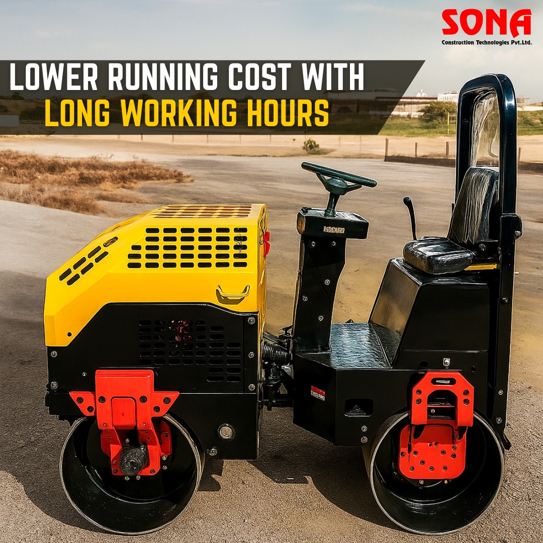 🚧 Ride-On Roller YH1000 – Compact yet powerful!

🔸 10hp Greaves Engine
🔸 0–8 km/hr speed | Semi-hydraulic
🔸 30kN force | 30% climbing ability
🔸 30cm soil compaction
Perfect for roads, trenches &amp; landscaping.

#RoadRoller #ConstructionMachinery #InfraTools #YH1000 #SiteWork