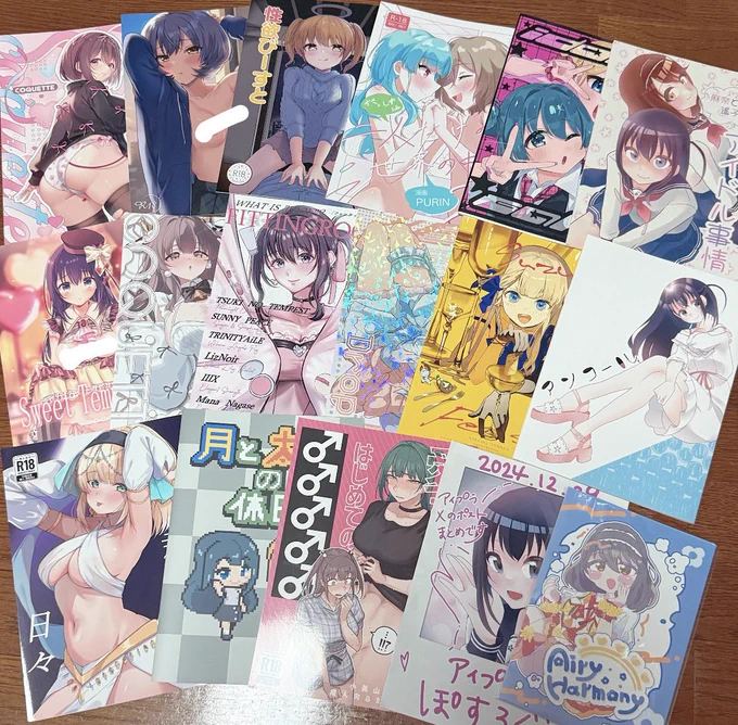 はちはじ戦利品!!
ゆっくり楽しませていただきます!!!🙏🙏🙏
絵を描くのに夢中になりすぎて、全部のサークル回れなかったのだけが悔やまれる……… 
