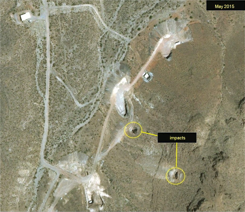 benreuter_IMINT's tweet photo. historical images of White Sands - 
GBU-57 MOP test site
Pretty early on in the tests it seems that they even had created a simulation of an "Iranian" silo launch portal lid https://t.co/BW3p8NDLLa