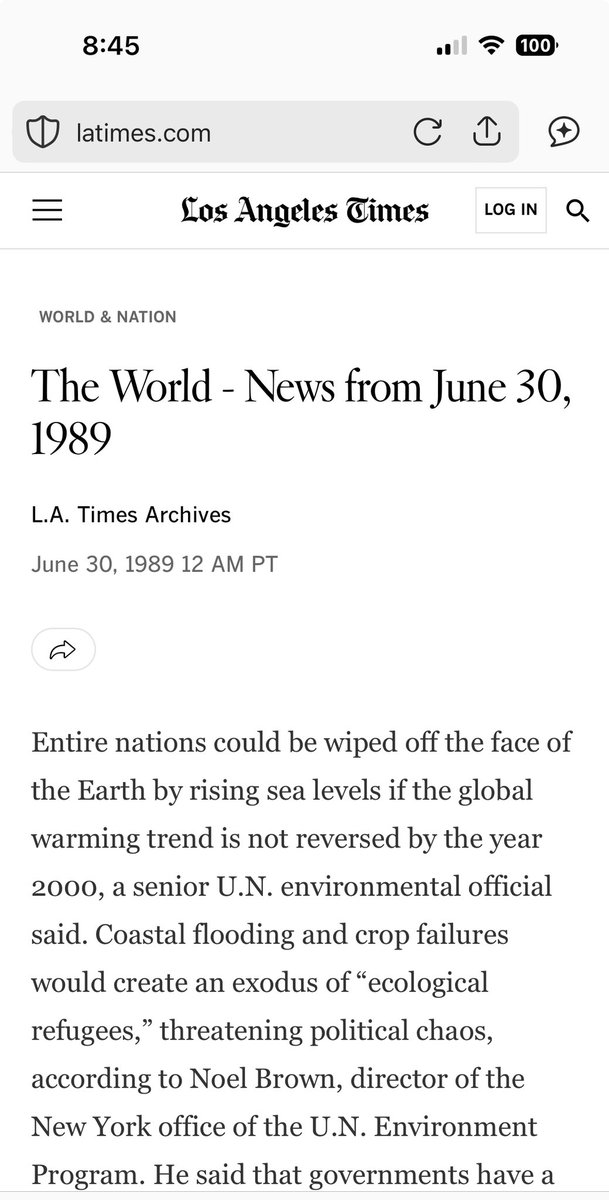 Your Saturday reminder that the climate hoax scaring people into believing the world is ending has been perpetrated on the population for decades.