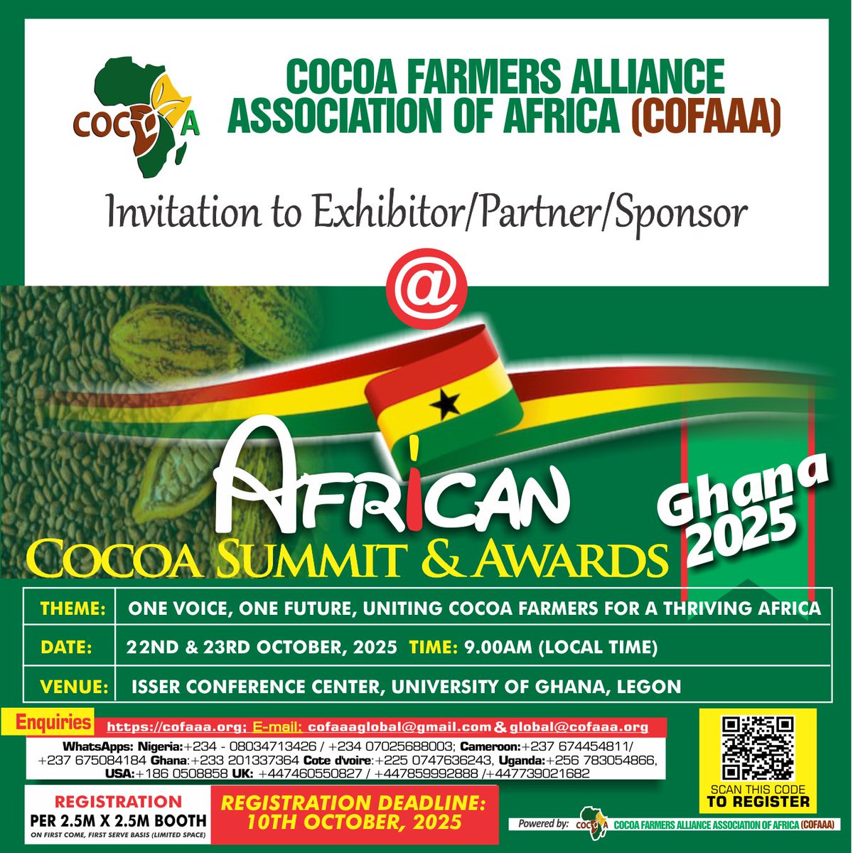 Building a #Pan sustainable cocoa ecosystem for #Africa is a collective effort, hence the call for a #collaborative action by our #global #cocoa players and African cocoa stakeholders to support the upcoming Cocoa Farmers Alliance Association of Africa (COFAAA)- African Cocoa