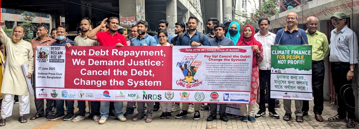 🌍 System Change Now!
As crises escalate — from climate breakdown to crushing debt — we demand urgent, just financing for the Global South and a full transformation of the global financial system:
#FFD4People
#CancelTheDebt
#PayUp