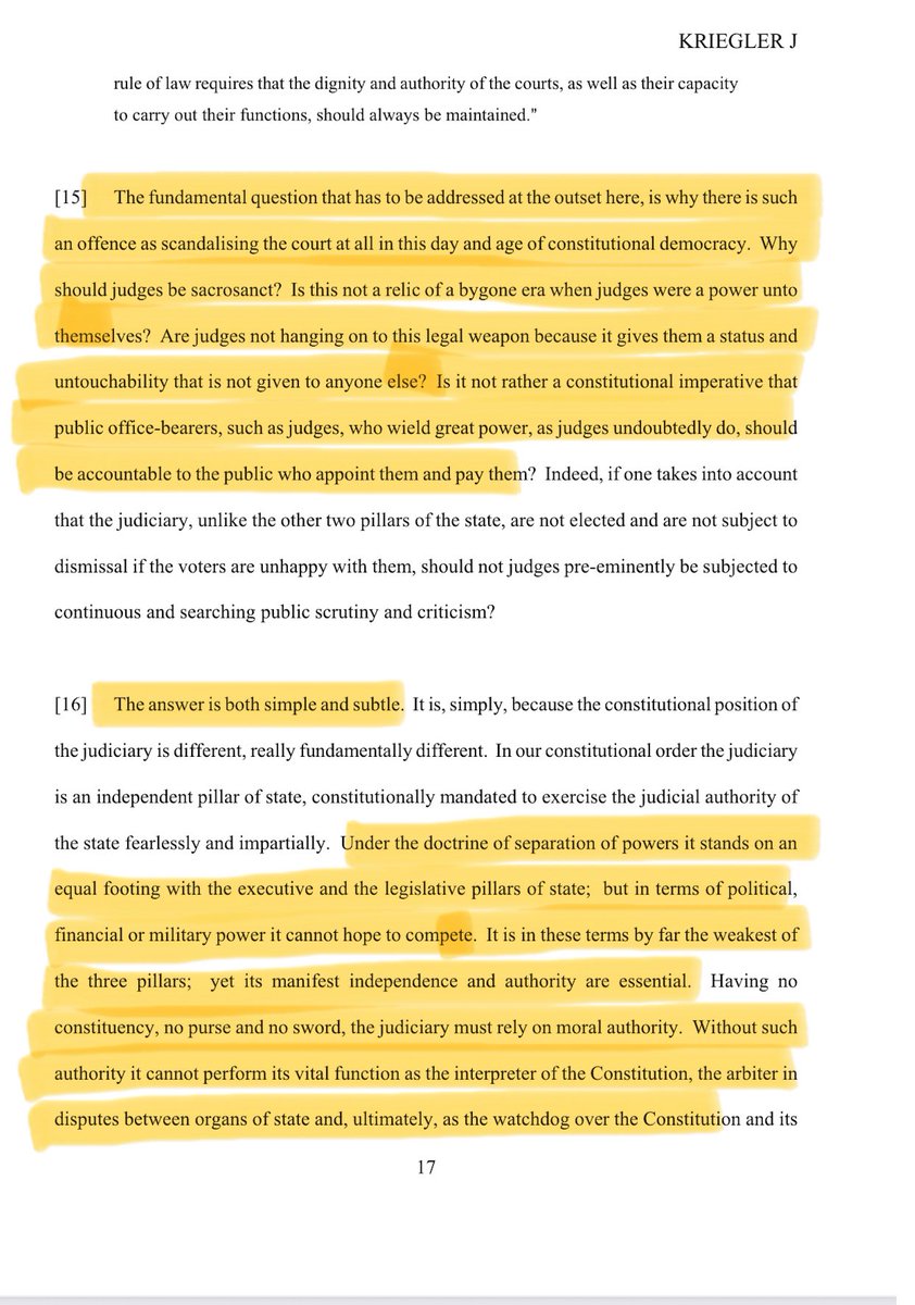 PhillipKarugaba's tweet image. #ContemptOfCourt: SA court upheld “scandalizing judiciary” as constitutional but slammed summary trials. Contempt trials need a different judge, unless exceptional! Fairness first! 🇺🇬 ⚖️ Our contempt convicts were all summarily tried! #JusticeForAll
saflii.org/za/cases/ZACC/…
