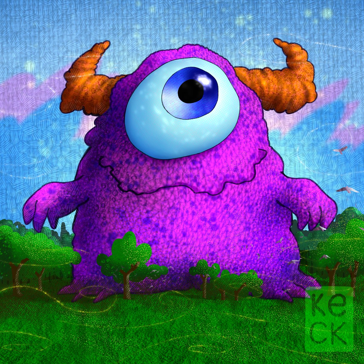 keckda's tweet photo. Horrible monster looks forward to a break, a little nature, and some time to stare into space. #webcomics #SummerVibes https://t.co/v7mILnRgBb