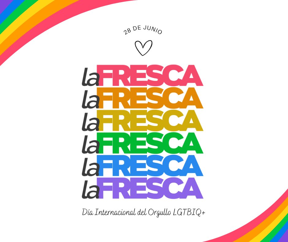 Amar con libertad, vivir con orgullo.
❤️🧡💛💚💙💜

#28Junio