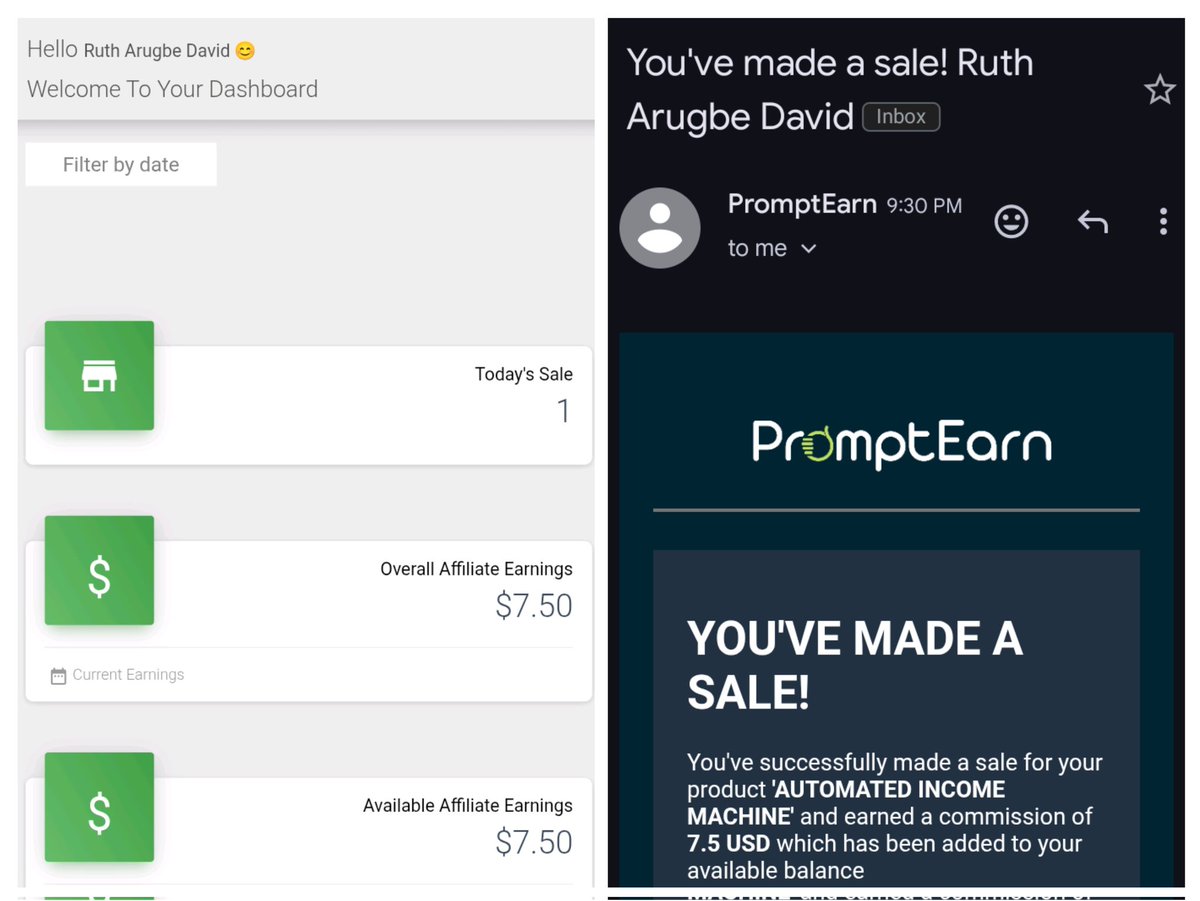 DIGITAL _RUTHIE♥️ (@ruthdavid678205) on Twitter photo It has finally happened, I made my first sale.🥹 <a href="/promptearn/">PromptEarn</a>
Thanks to my Coach <a href="/Adeniran_Motun/">Adeniran Semihat Motunrayo</a>, God bless you momma.
I wish myself many more sales.🙏
This is just the beginning of abundant sales even as a student.😌 It has finally happened, I made my first sale.🥹 <a href="/promptearn/">PromptEarn</a>
Thanks to my Coach <a href="/Adeniran_Motun/">Adeniran Semihat Motunrayo</a>, God bless you momma.
I wish myself many more sales.🙏
This is just the beginning of abundant sales even as a student.😌
