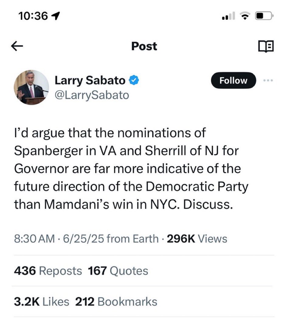 Rally_Virginia's tweet image. Sure, Mamdani has a few more fringe policy positions, but at their core, Mamdani, Spanberger, and Sherrill are three peas in a pod.
Abigail Spanberger might do her best to keep up the moderate schtick, but her voting record betrays her as a left-winger who is totally on board…